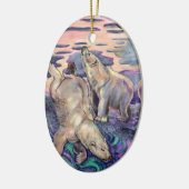 Polar Bear Magic Keramik Ornament (Links)