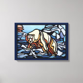 Polar Bear Malerei kanadische Wildlife Canvas Prin Leinwanddruck (Vorderseite)