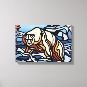 Polar Bear Malerei kanadische Wildlife Canvas Prin Leinwanddruck