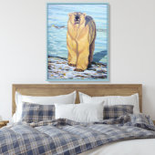 Polar Bear Malerei kanadische Wildlife Canvas Prin Leinwanddruck (Insitu (Schlafzimmer))
