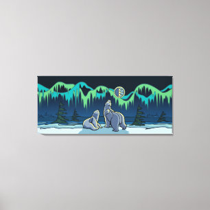 Polar Bear Malerei kanadische Wildlife Canvas Prin Leinwanddruck