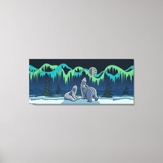 Polar Bear Malerei kanadische Wildlife Canvas Prin Leinwanddruck (Vorderseite)