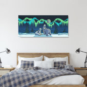 Polar Bear Malerei kanadische Wildlife Canvas Prin Leinwanddruck (Insitu (Schlafzimmer))