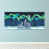 Polar Bear Malerei kanadische Wildlife Canvas Prin Leinwanddruck (Insitu (Holzboden))