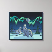 Polar Bear Malerei kanadische Wildlife Canvas Prin Leinwanddruck (Vorderseite)