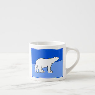 Polar Bear Mama and Cub Painting - Wildlife Art Espressotasse