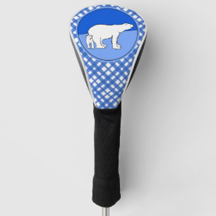 Polar Bear Mama and Cub Painting - Wildlife Art Golf Headcover
