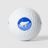 Polar Bear Mama and Cub Painting - Wildlife Art Golfball (Vorderseite)