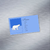 Polar Bear Mama and Cub Painting - Wildlife Art Magnetische Visitenkarte (Beispiel)