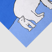 Polar Bear Mama and Cub Painting - Wildlife Art Seidenpapier (Ausschnitt)