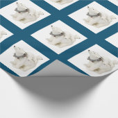 Polar Bear Mama & Cube Weihnachtswrapping Paper Geschenkpapier (Ecke)