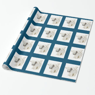 Polar Bear Mama & Cube Weihnachtswrapping Paper Geschenkpapier