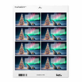 Polar Bear Mama Cubs Weihnachtsbaum Aurora Boreali (Vorne)