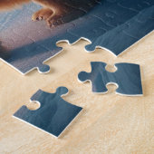 Polar Bear Mama Cubs Weihnachtsbaum Aurora Boreali Puzzle (Seite)