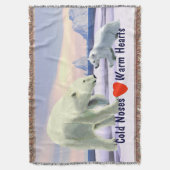 Polar Bear - Mama Nose Best Decke (Vorderseite Vertikal)