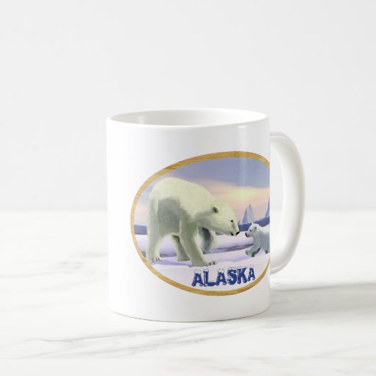 Polar Bear - Mama Nose Best Kaffeetasse (VorderseiteRechts)