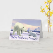 Polar Bear - Mama Nose Best Karte (Gelbe Blume)