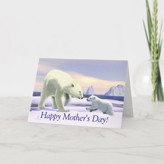 Polar Bear - Mama Nose Best Karte (Vorderseite)