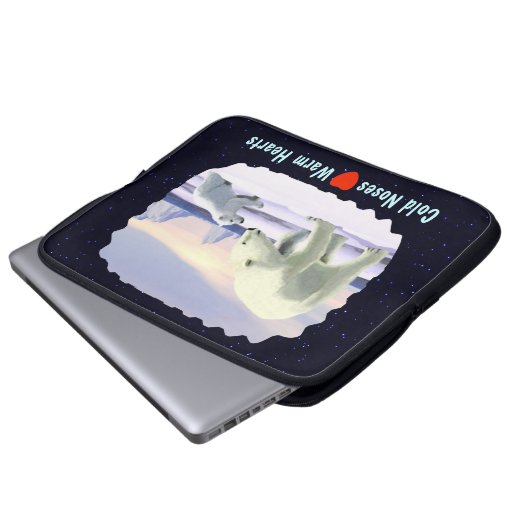 Polar Bear - Mama Nose Best Laptopschutzhülle (Vorne Knopf)