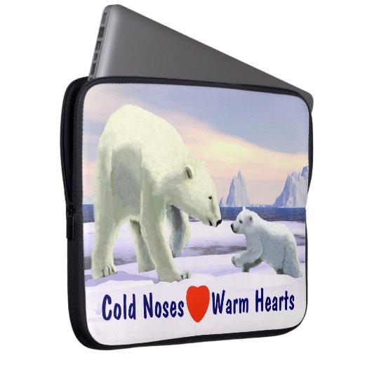 Polar Bear - Mama Nose Best Laptopschutzhülle (Vorne Rechts)