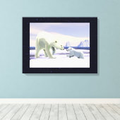 Polar Bear - Mama Nose Best Leinwanddruck (Insitu (Holzboden))