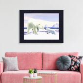 Polar Bear - Mama Nose Best Leinwanddruck (Insitu (Wohnzimmer))