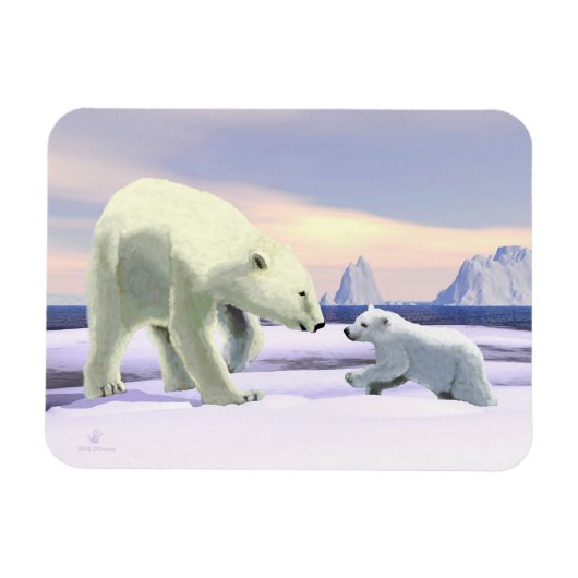 Polar Bear - Mama Nose Best Magnet (Horizontal)