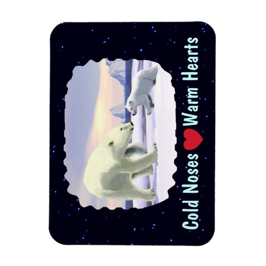 Polar Bear - Mama Nose Best Magnet (Vertikal)