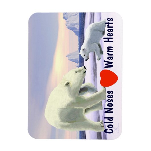 Polar Bear - Mama Nose Best Magnet (Vertikal)