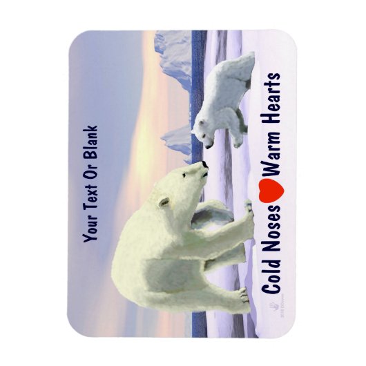 Polar Bear - Mama Nose Best Magnet (Vertikal)