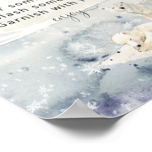 Polar Bear Mama osa Bar Poster (Ecke)