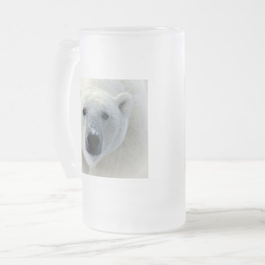 Polar Bear Mattglas Bierglas (Vorderseite Links)