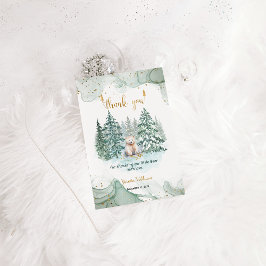 Polar Bear Minimalistisch Winter Baby Dusche Dankeskarte