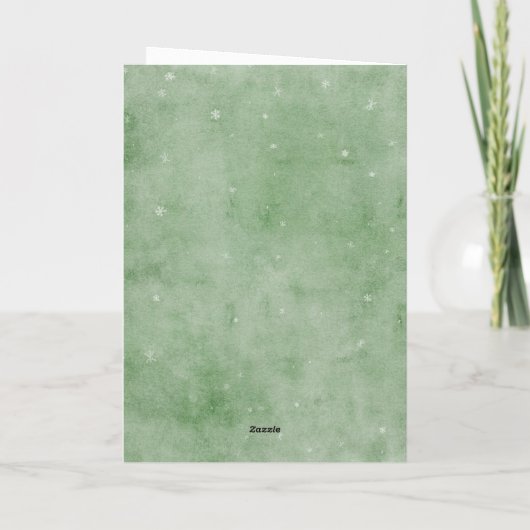 Polar Bear mit grünem Scarf Frohe Weihnachten (Rückseite)