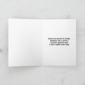 Polar Bear mit grünem Scarf Frohe Weihnachten (Innenseite)