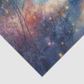 Polar Bear mit Lattern im Winterwald Decoupage Seidenpapier (Ausschnitt)