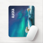 Polar Bear mit Northern Lights Alaska Mouse Pad Mousepad (Mit Mouse)
