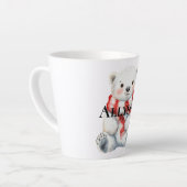Polar Bear mit Peppermint Red White Scarf Milchtasse (Linke Ecke)