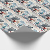 Polar Bear mit Red Coffee Tasse Geschenkpapier (Ecke)