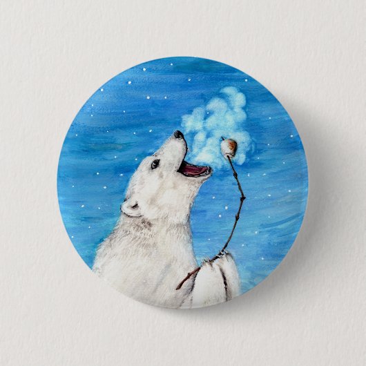 Polar Bear mit Toasta Marshmallow Button (Vorderseite)