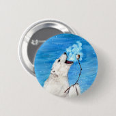 Polar Bear mit Toasta Marshmallow Button (Vorne & Hinten)
