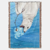 Polar Bear mit Toasta Marshmallow Decke (Vorderseite Vertikal)