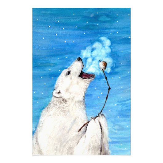 Polar Bear mit Toasta Marshmallow Fotodruck (Vorne)