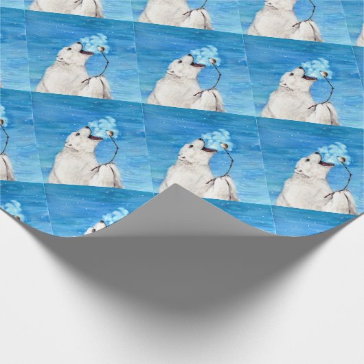 Polar Bear mit Toasta Marshmallow Geschenkpapier (Ecke)