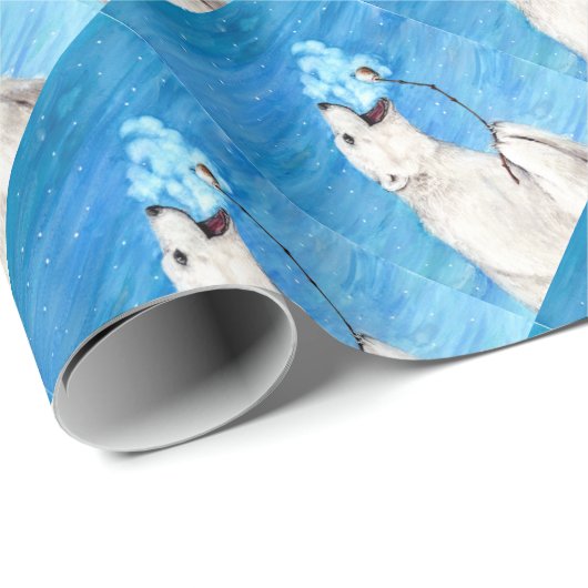 Polar Bear mit Toasta Marshmallow Geschenkpapier (Rolleneckpunkt)
