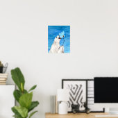 Polar Bear mit Toasta Marshmallow Poster (Heimbüro)