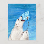 Polar Bear mit Toasta Marshmallow Postkarte (Vorderseite)