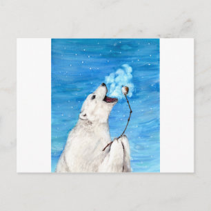 Polar Bear mit Toasta Marshmallow Postkarte