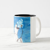Polar Bear mit Toasta Marshmallow Zweifarbige Tasse (VorderseiteRechts)