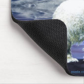 POLAR BEAR & MOON Wildlife Mousepad (Ecke)
